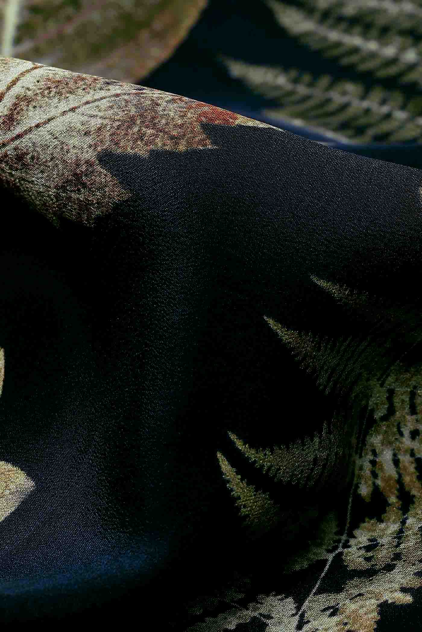 Black Mysore Crepe Saree