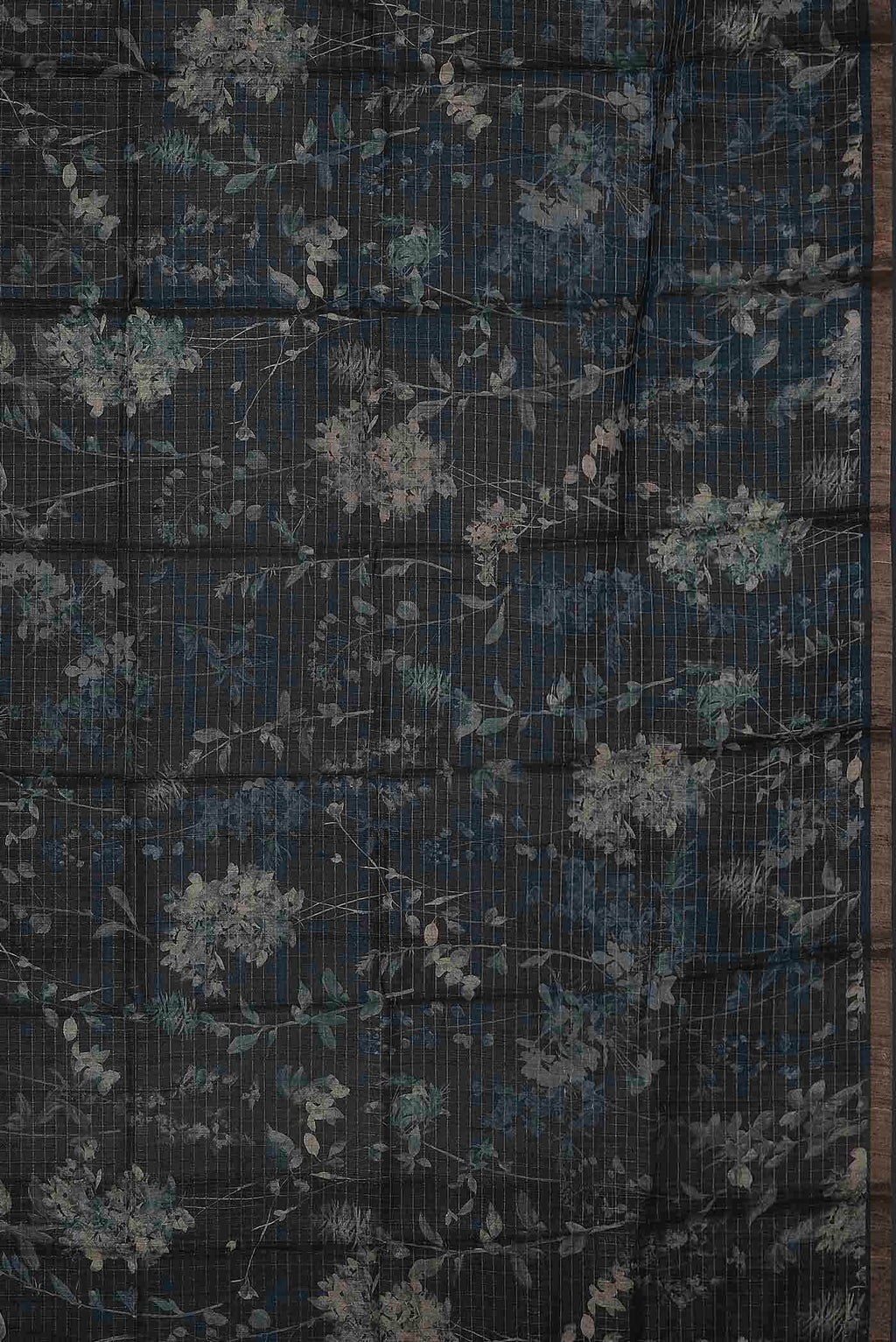 Blue Bhagalpuri Tussar Silk Saree