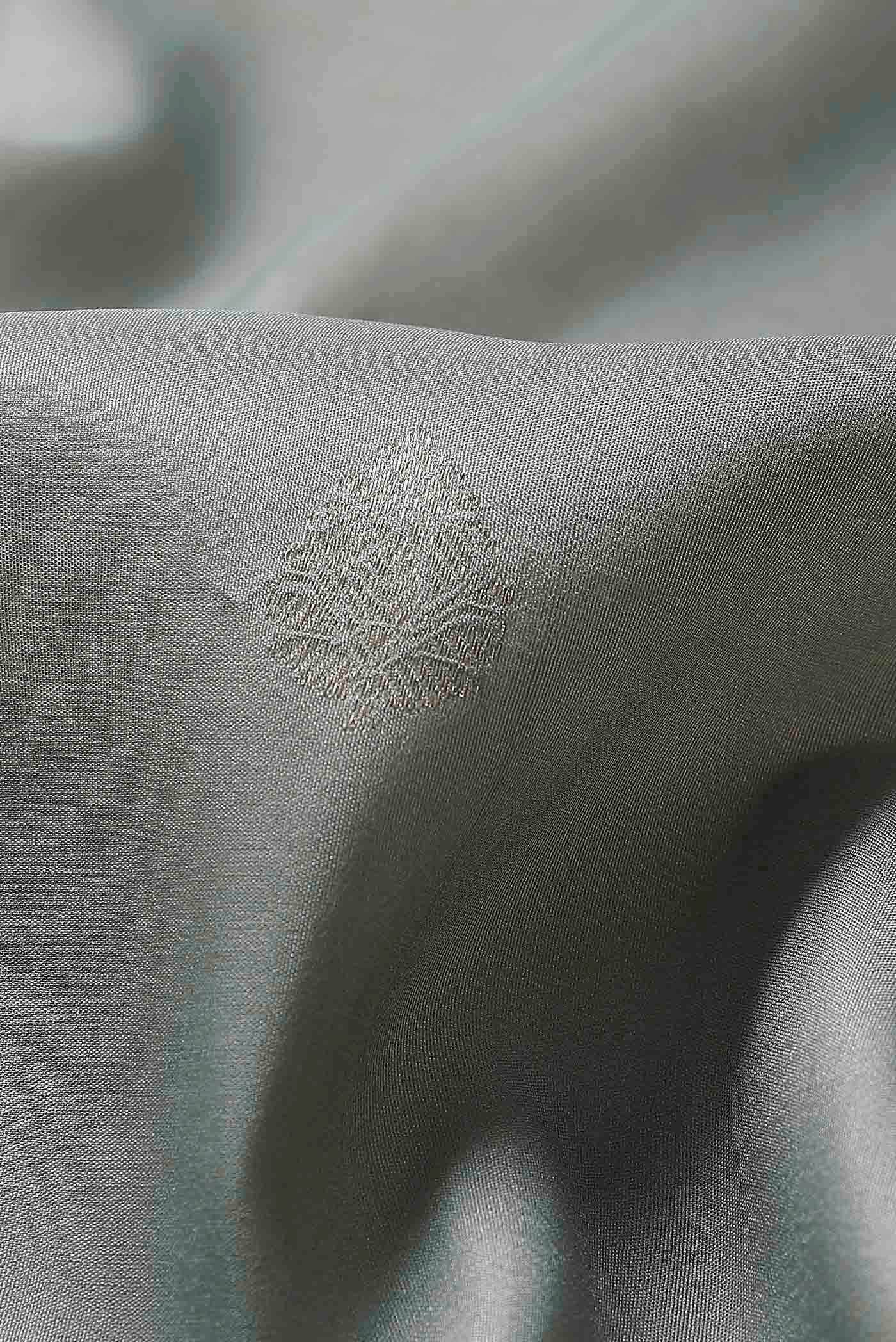 Grey Bhagalpuri Tussar Silk Saree