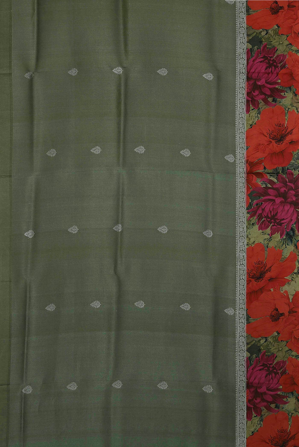 Green Tussar Silk Saree