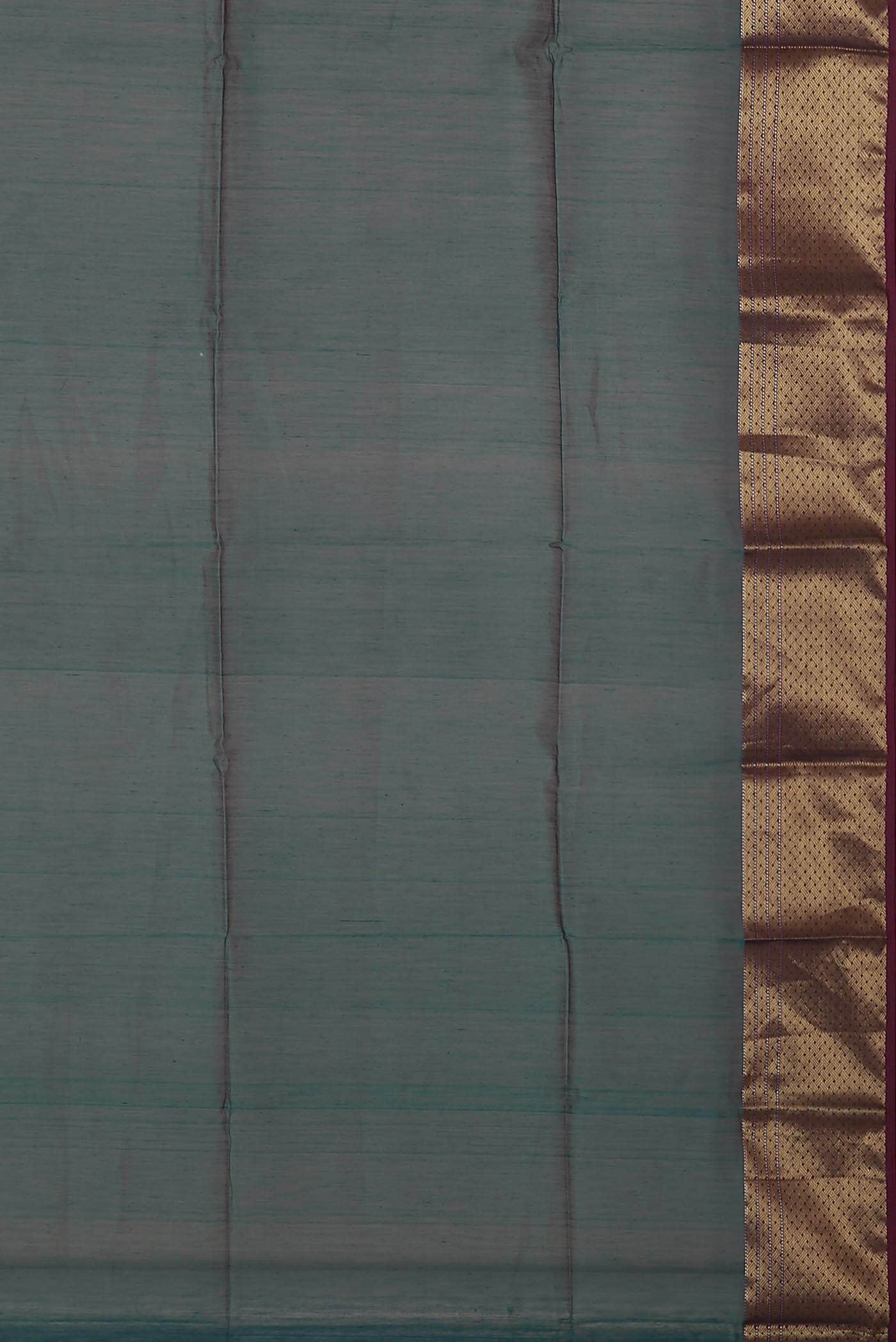 Blue with Pink Dual Tone Maheshwari Silk Cotton Saree