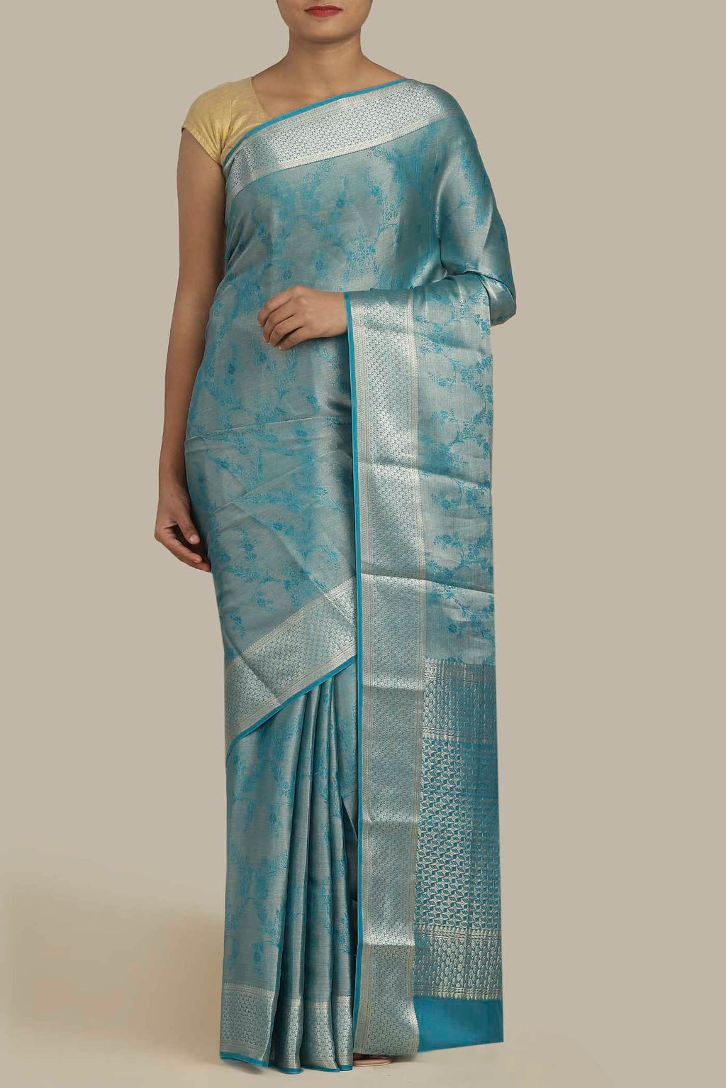 Multi Mysore Crepe Saree