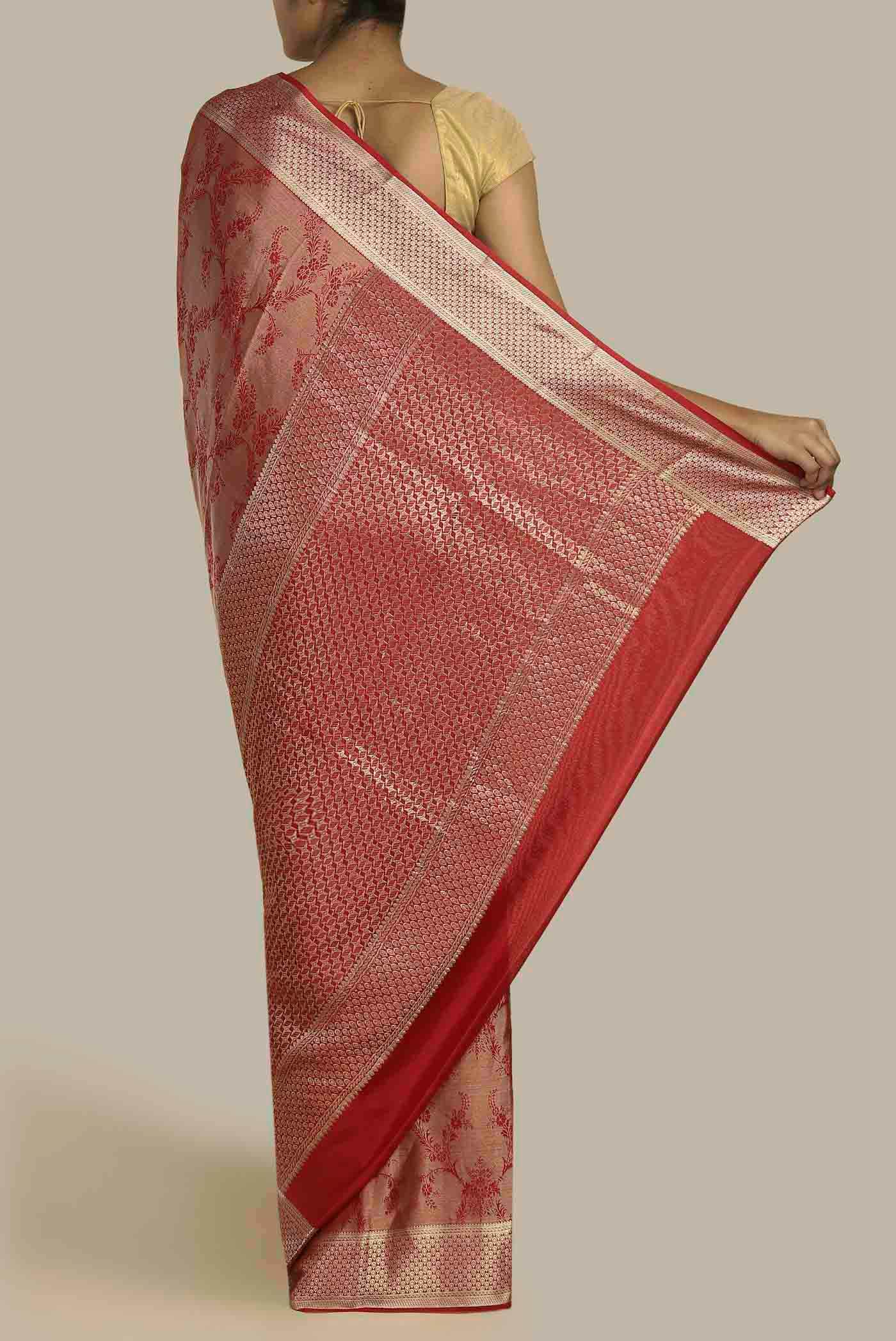 Multi Mysore Crepe Saree