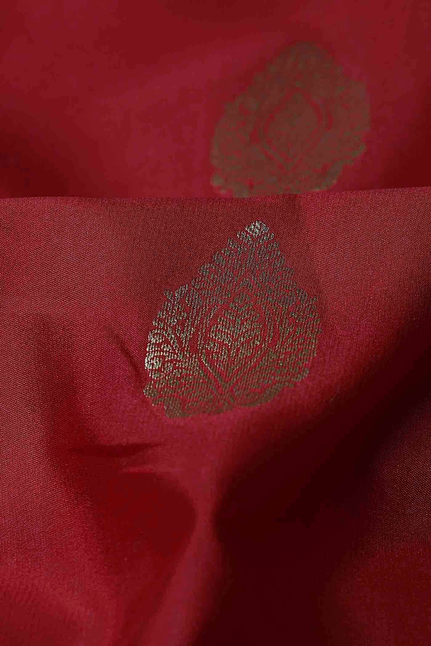 Red Mysore Crepe Saree