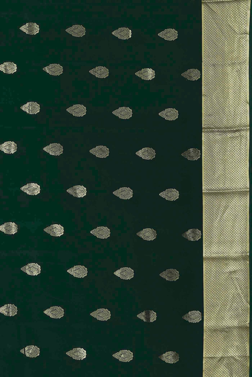 Bottle Green Mysore Crepe Saree