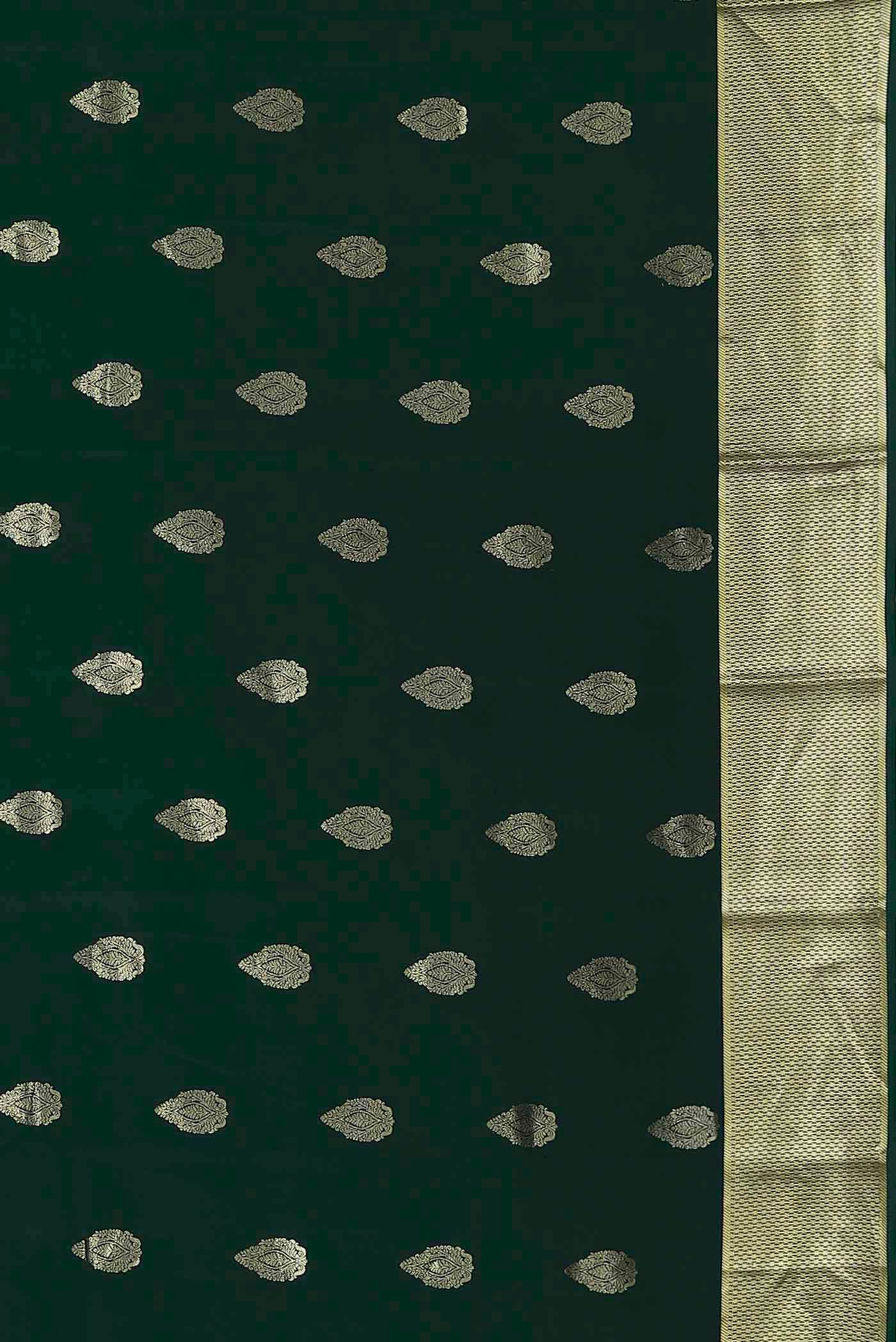 Bottle Green Mysore Crepe Saree