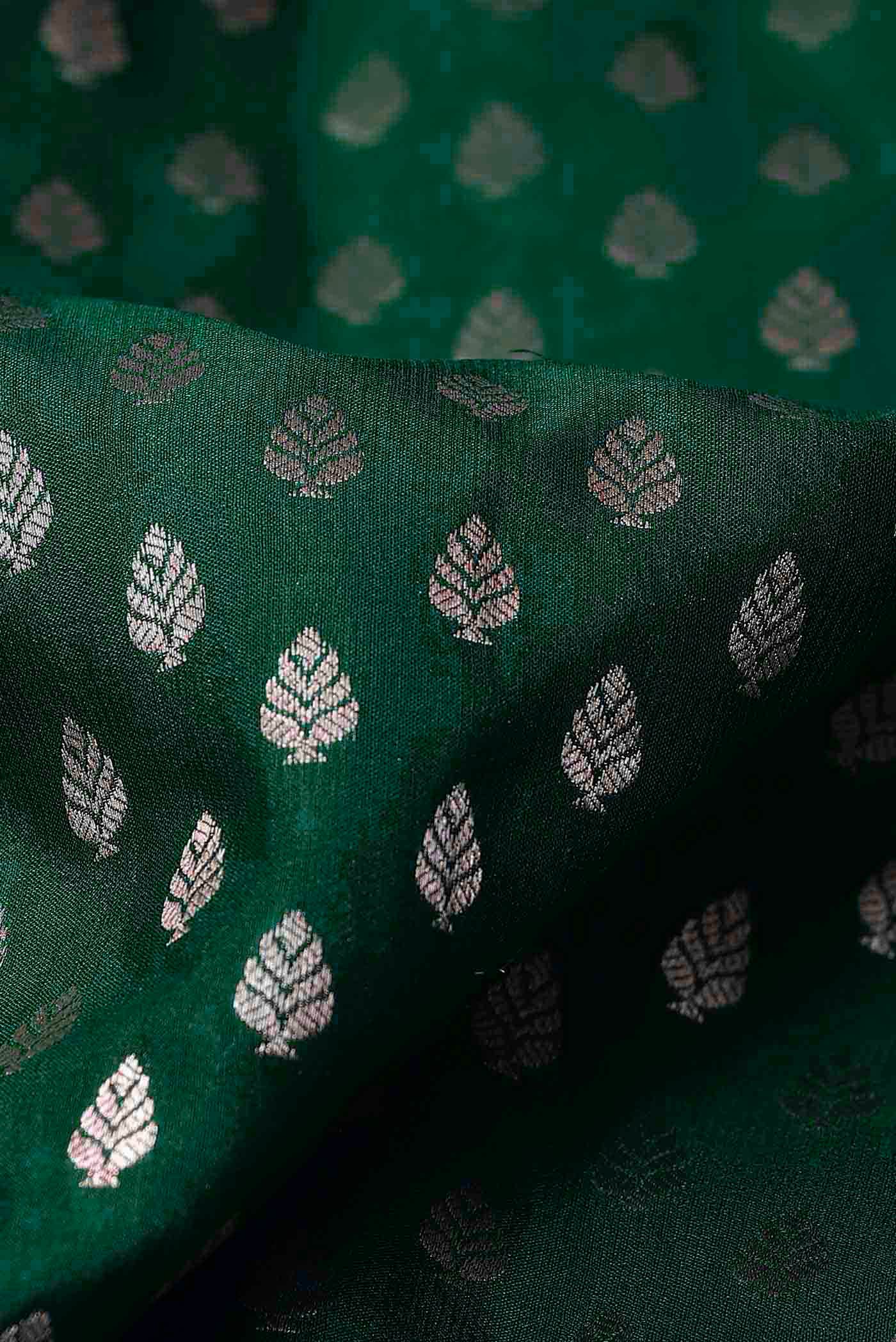 Bottle Green Mysore Crepe Saree