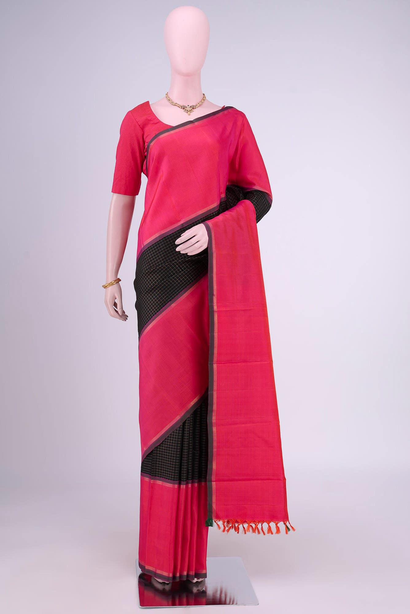 Black Kanchipuram Saree