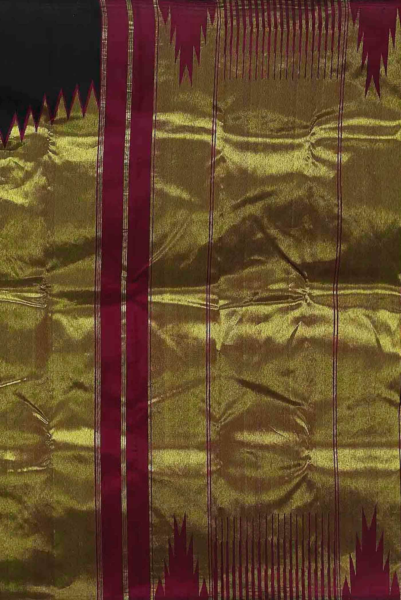 Black Kanchipuram Silk Saree