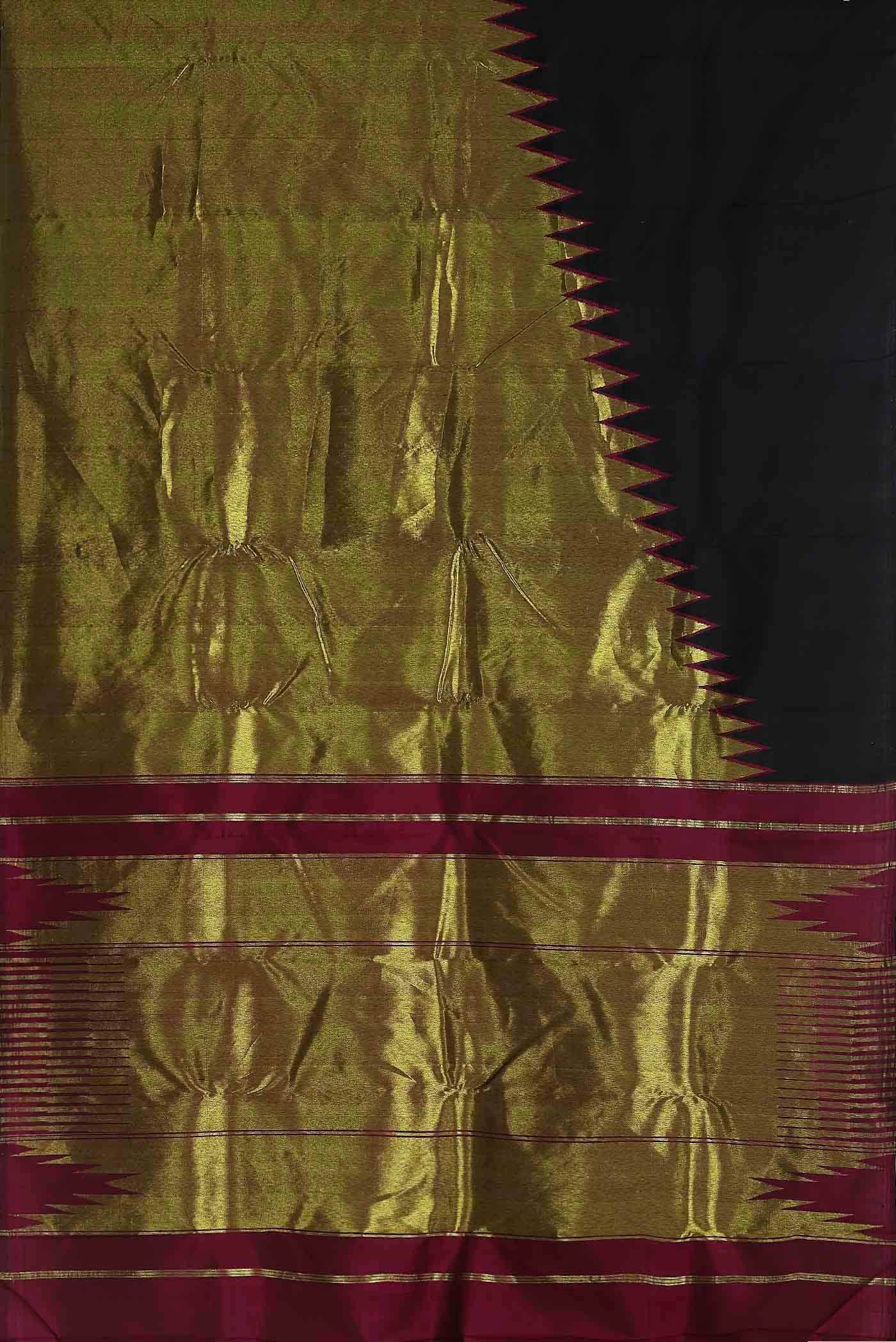 Black Kanchipuram Silk Saree