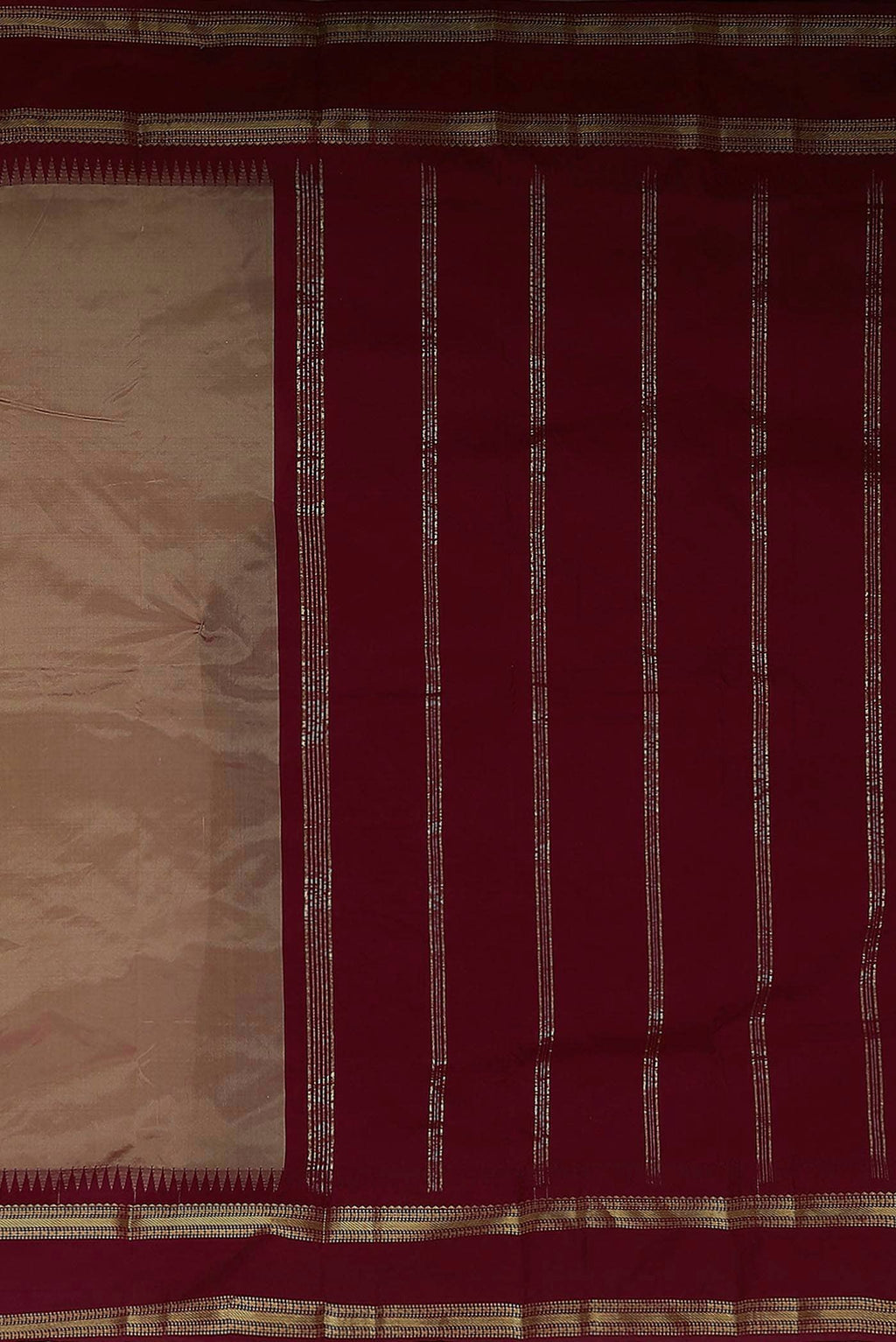 Beige Bangalore Silk Saree