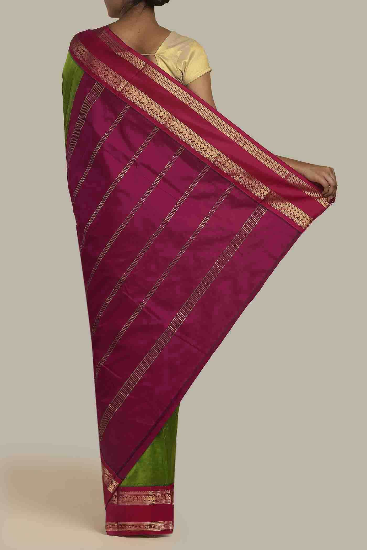 Green Blended Bangalore Silk Saree