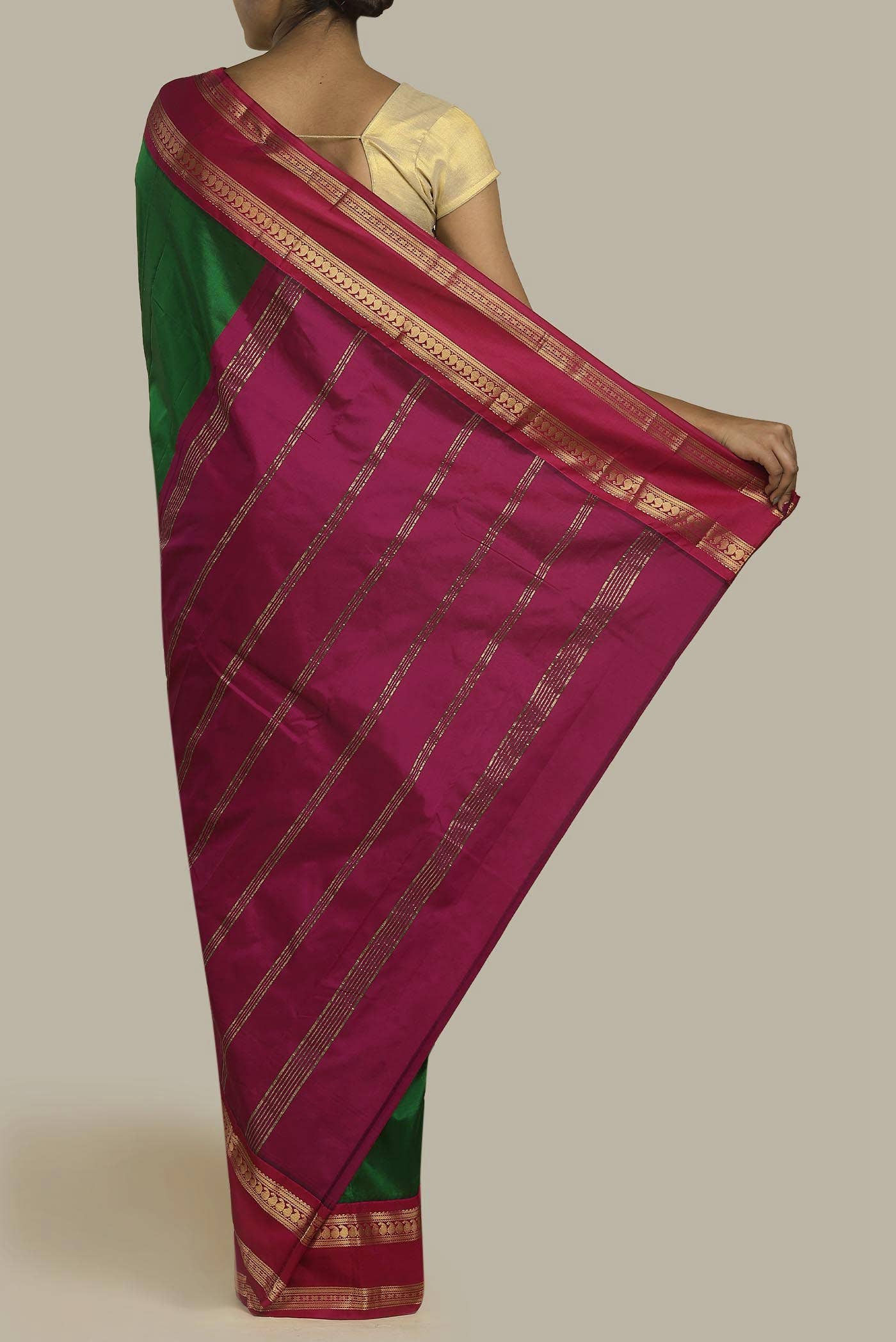 Green Blended Bangalore Silk Saree