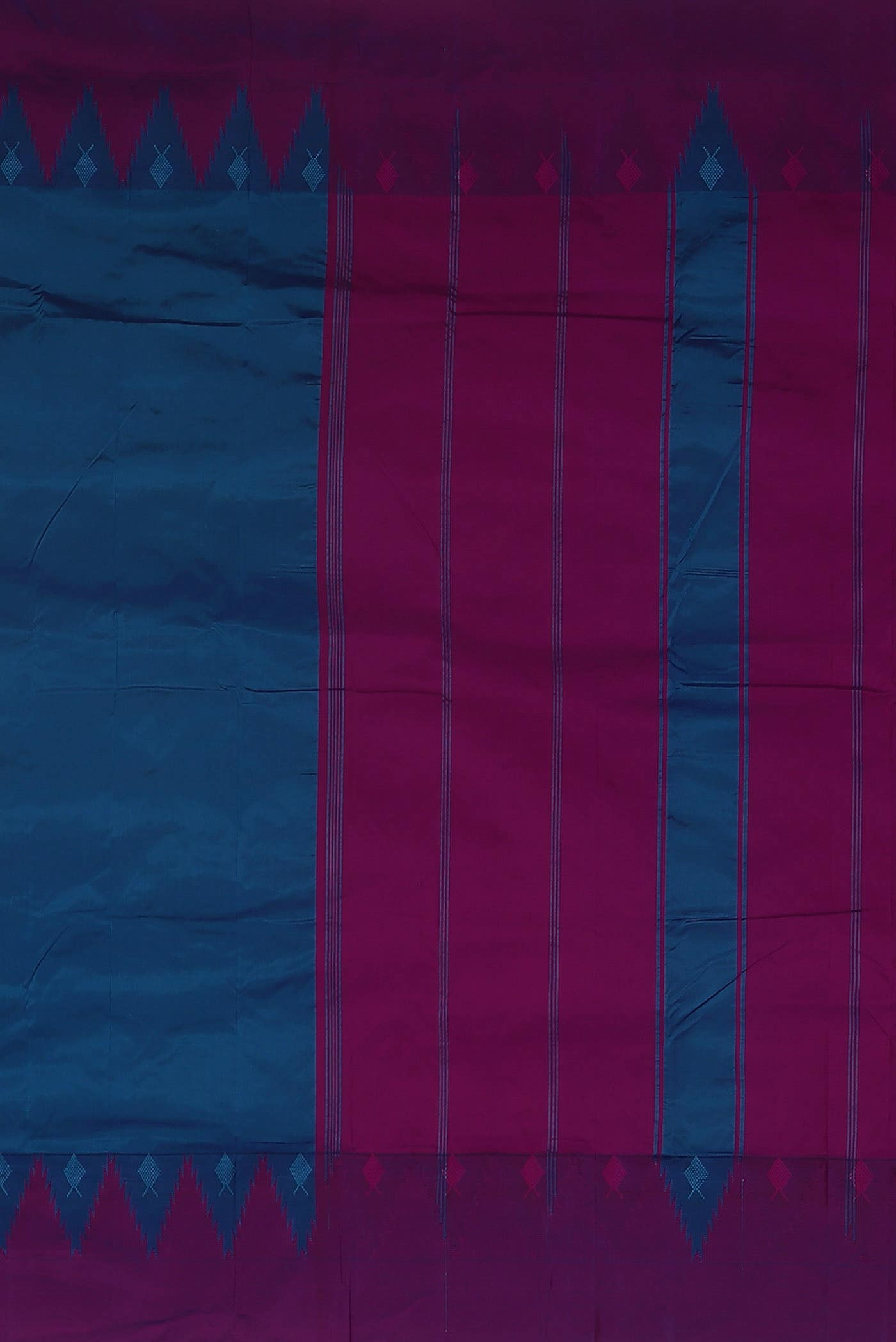 Blue Blended Bangalore Silk Saree