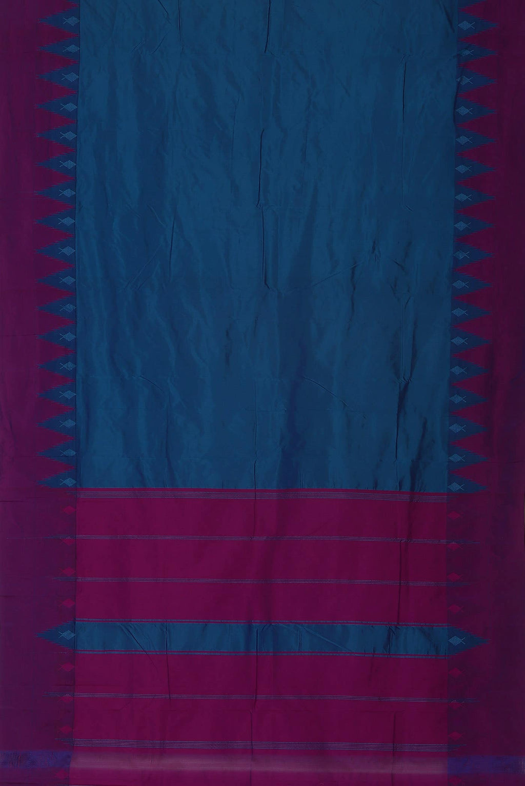 Blue Blended Bangalore Silk Saree