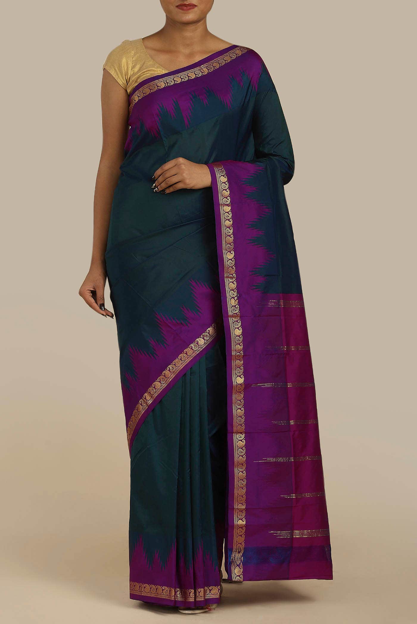 Blue Bangalore Silk Saree