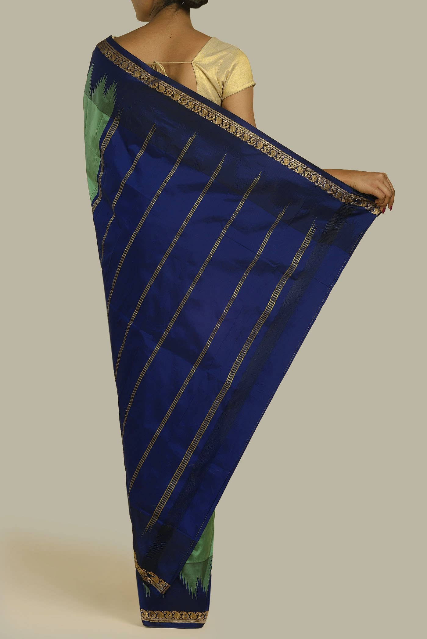 Green Blended Bangalore Silk Saree