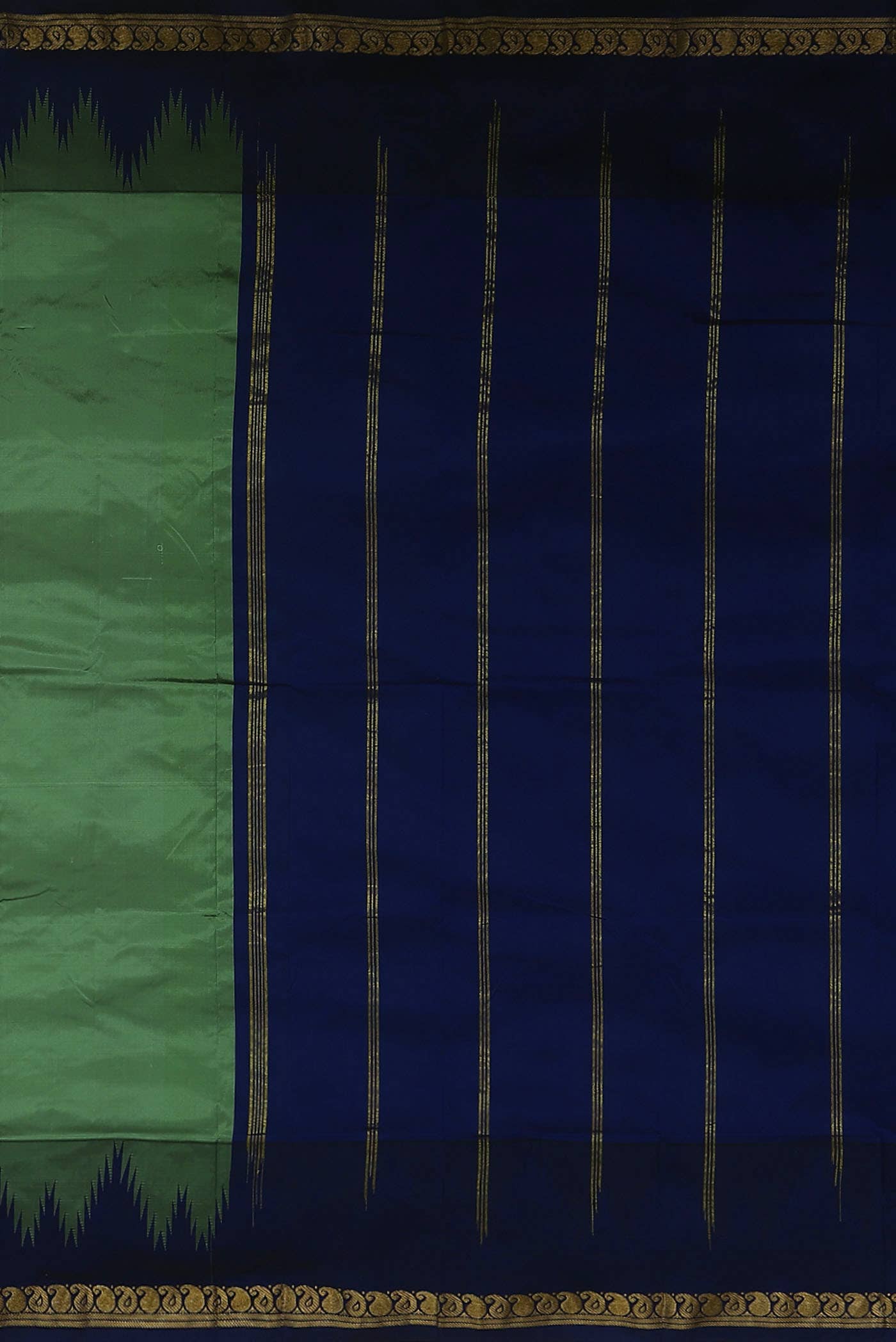 Green Blended Bangalore Silk Saree
