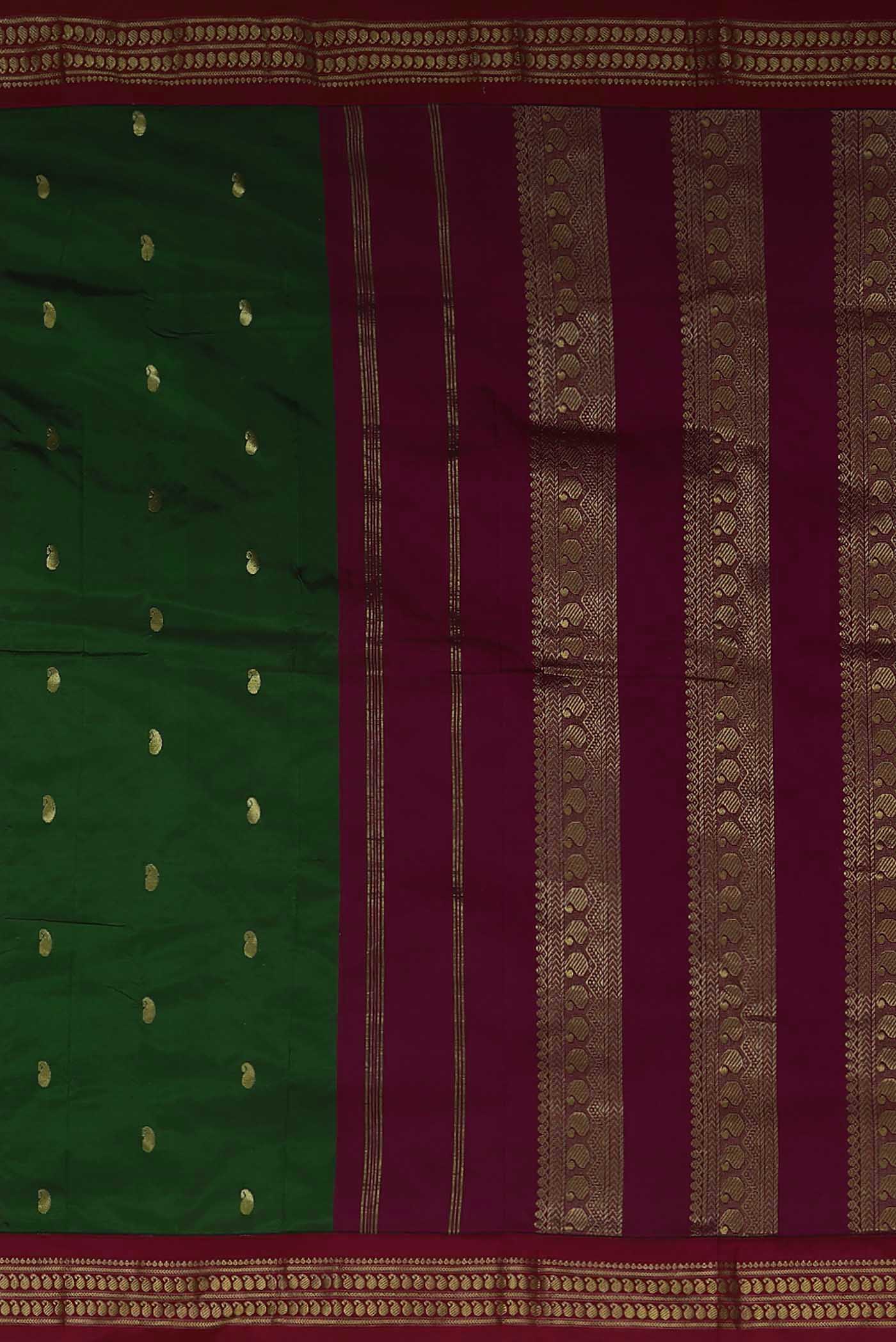 Green Blended Bangalore Silk Saree