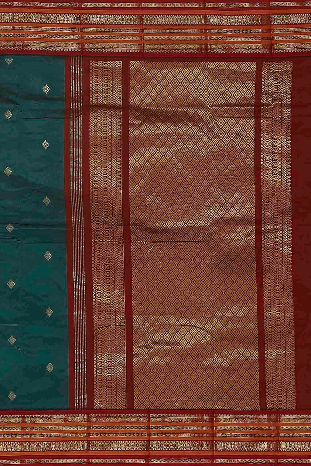 Blue Blended Bangalore Silk Saree