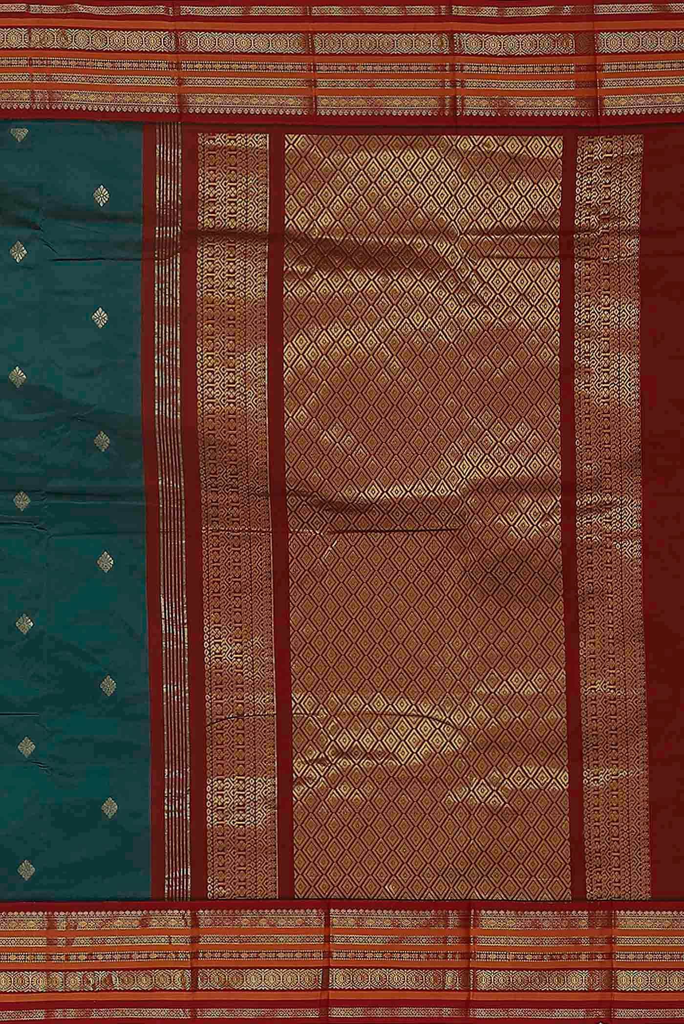 Blue Blended Bangalore Silk Saree