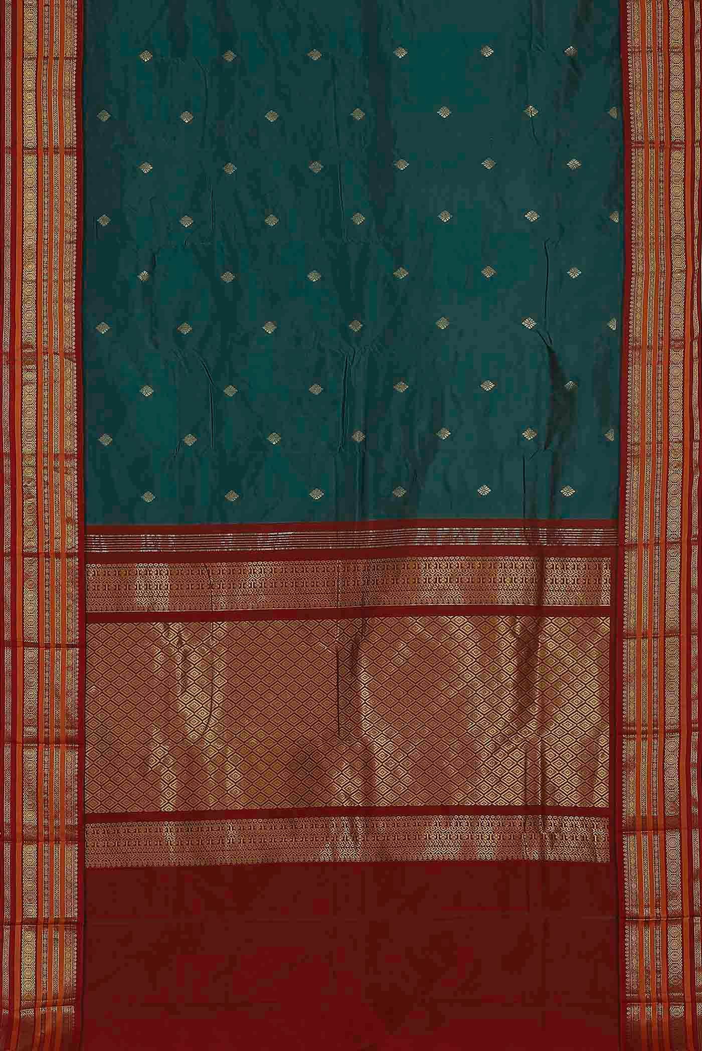 Blue Blended Bangalore Silk Saree