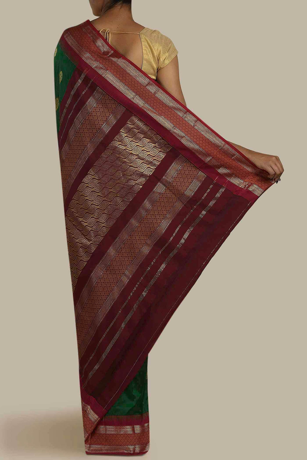 Green Bangalore Silk Saree