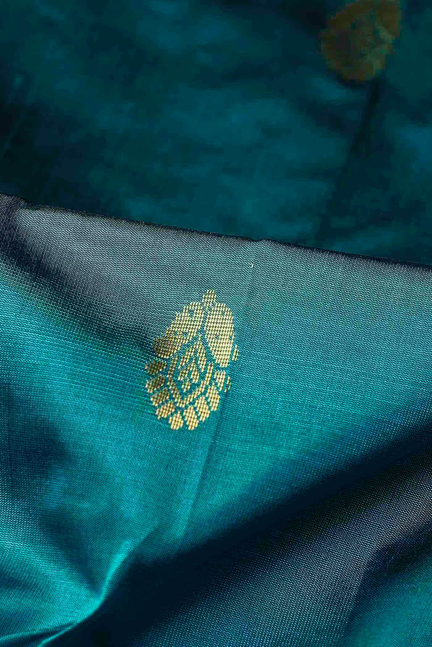 Blue Blended Bangalore Silk Saree