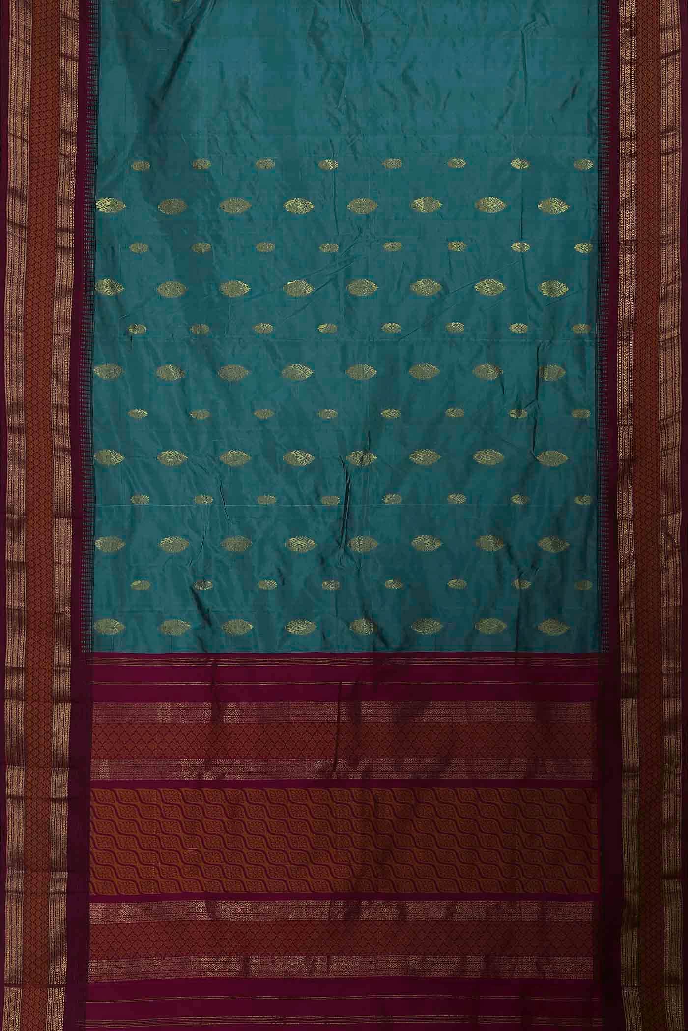 Blue Blended Bangalore Silk Saree