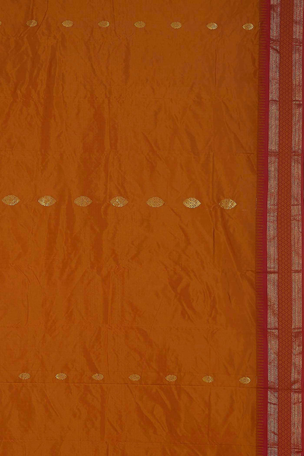 Orange Blended Bangalore Silk Saree