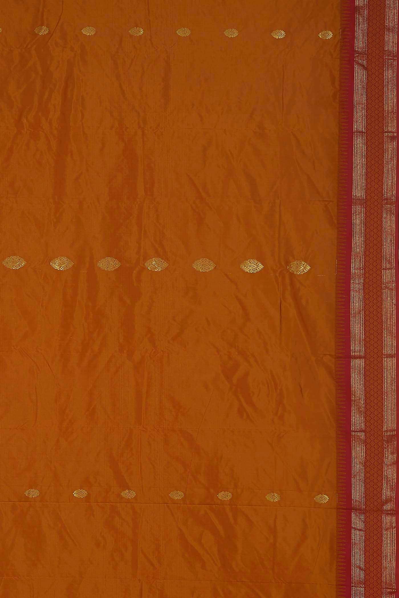 Orange Blended Bangalore Silk Saree