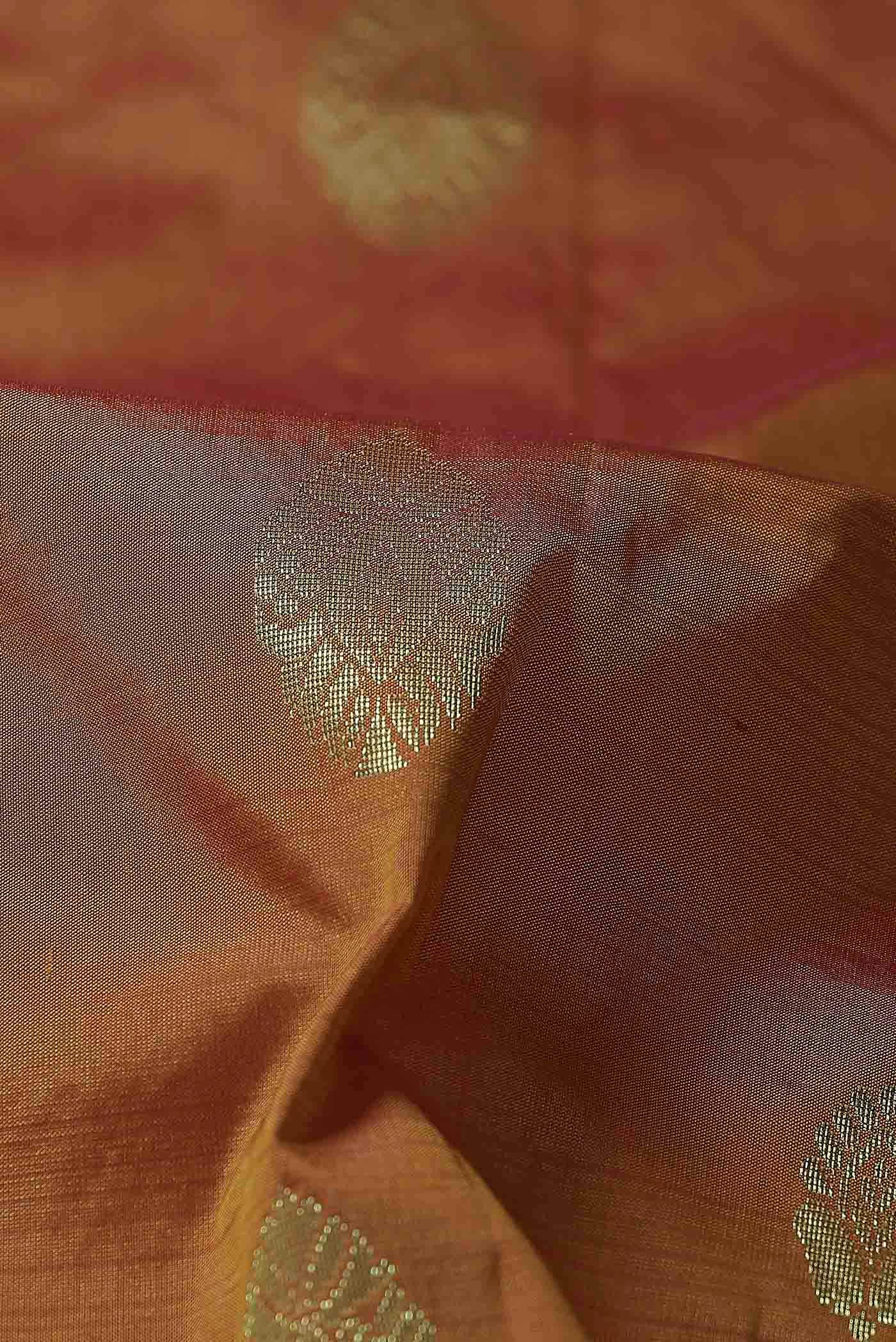 Orange Blended Bangalore Silk Saree