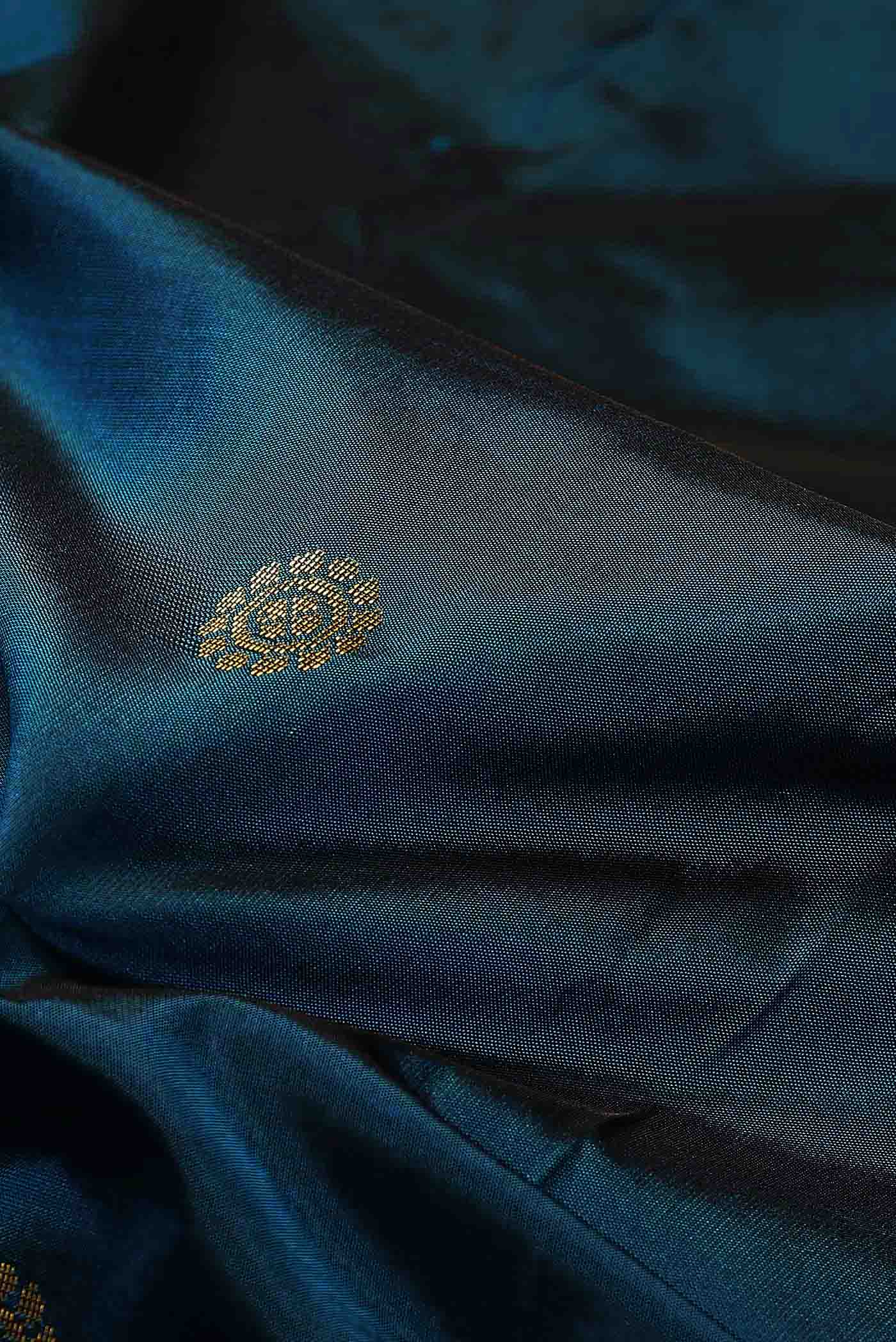 Blue Blended Bangalore Silk Saree