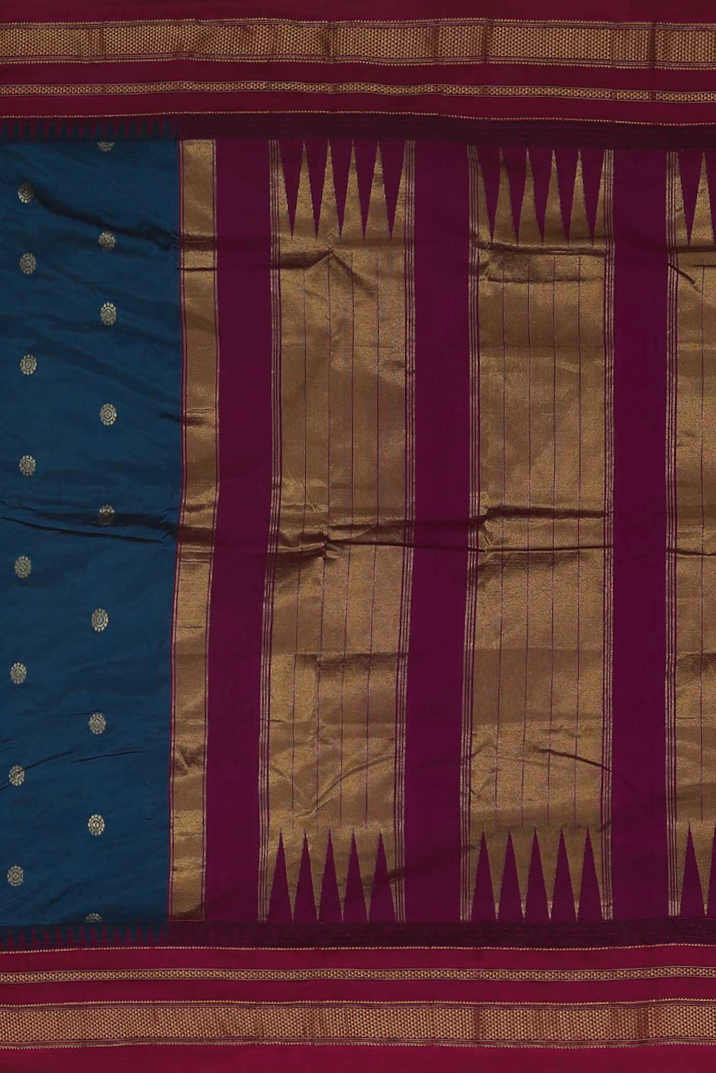 Blue Blended Bangalore Silk Saree
