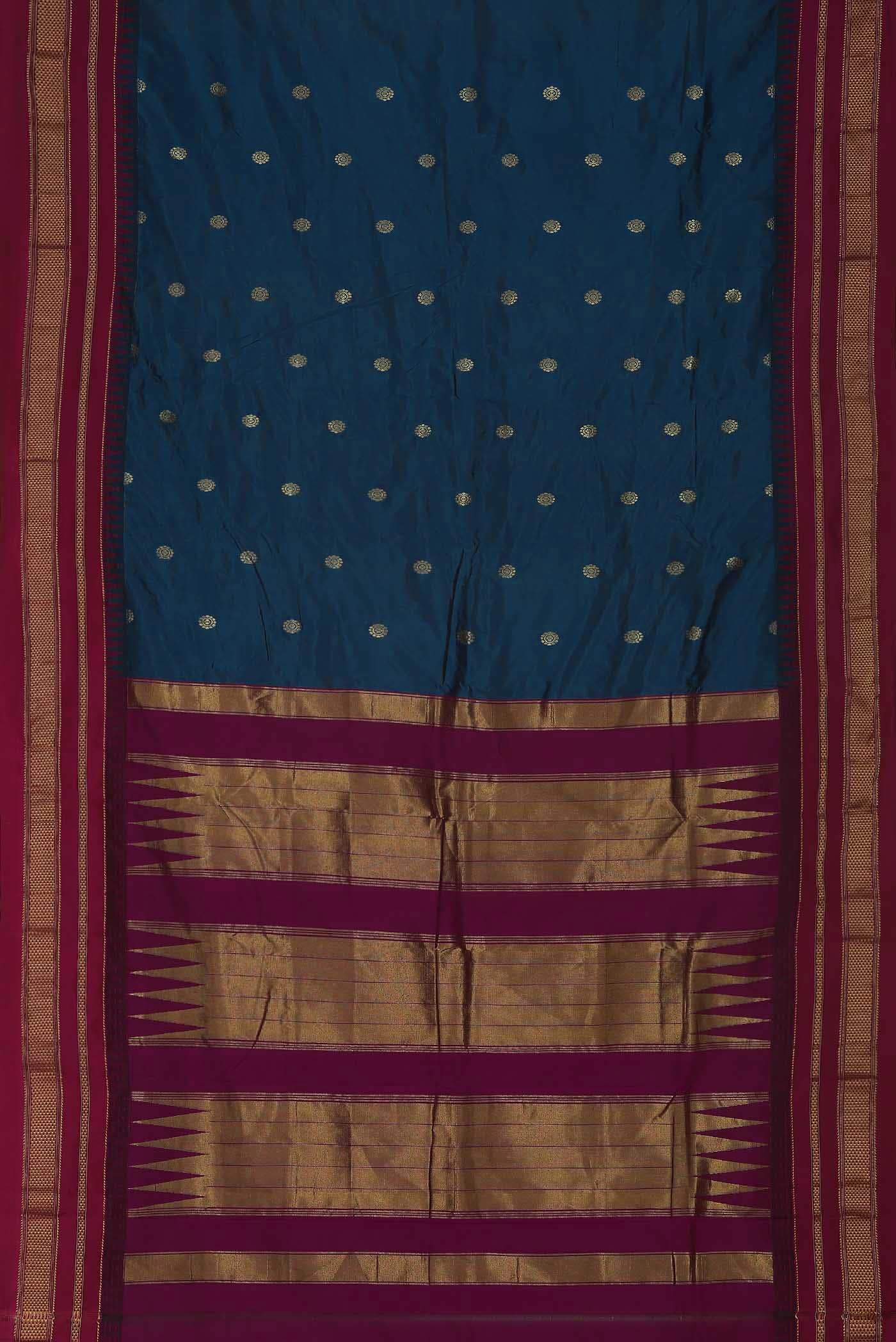 Blue Blended Bangalore Silk Saree