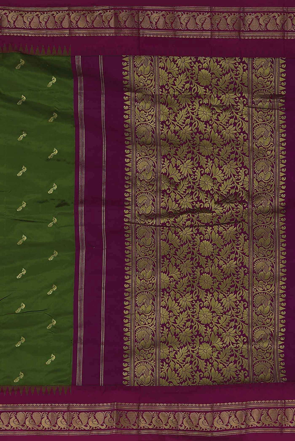 Green Blended Bangalore Silk Saree