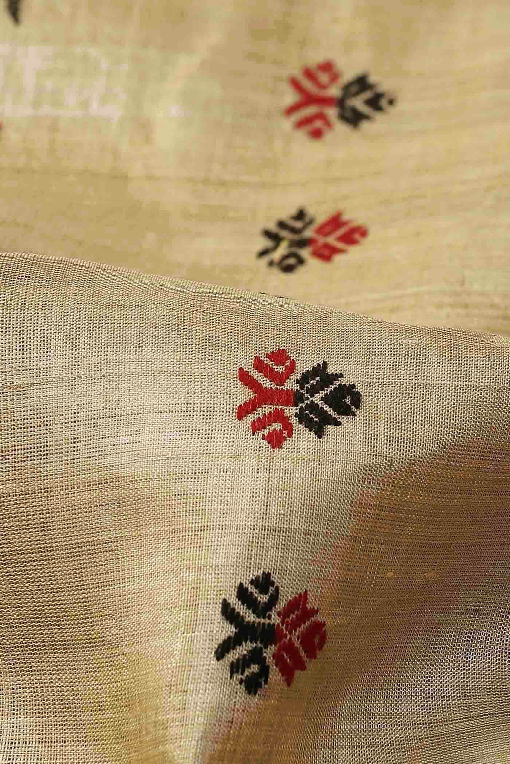 Beige Assam Silk Saree