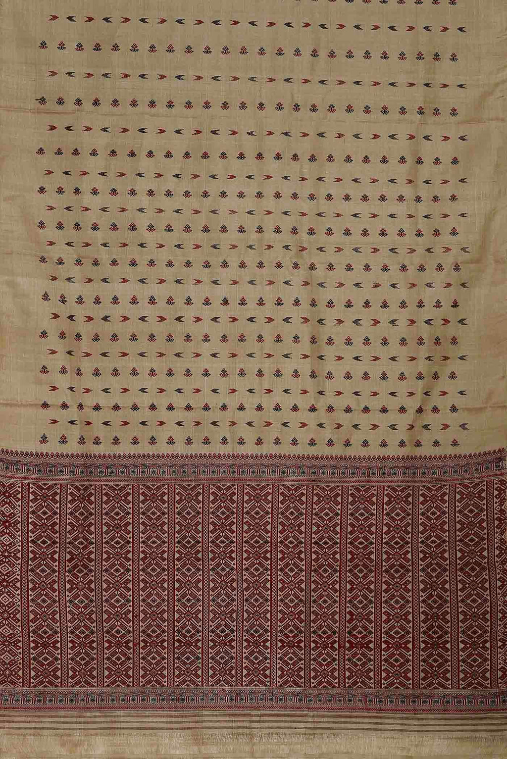 Beige Assam Silk Saree