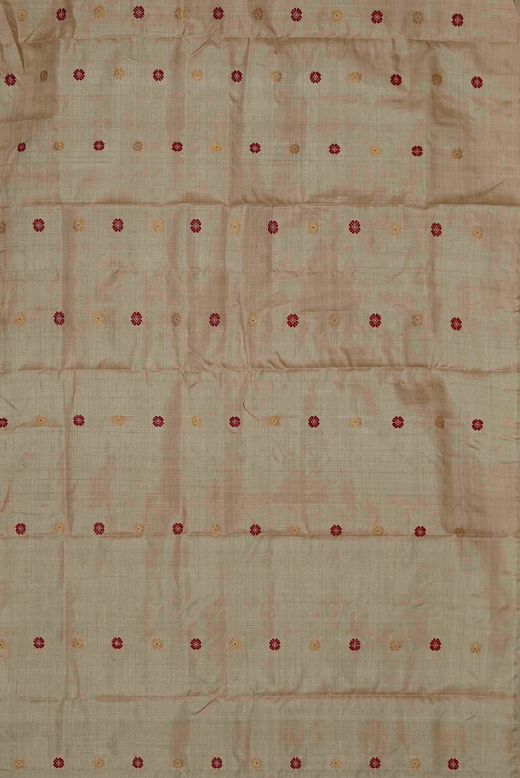 Beige Assam Silk Saree