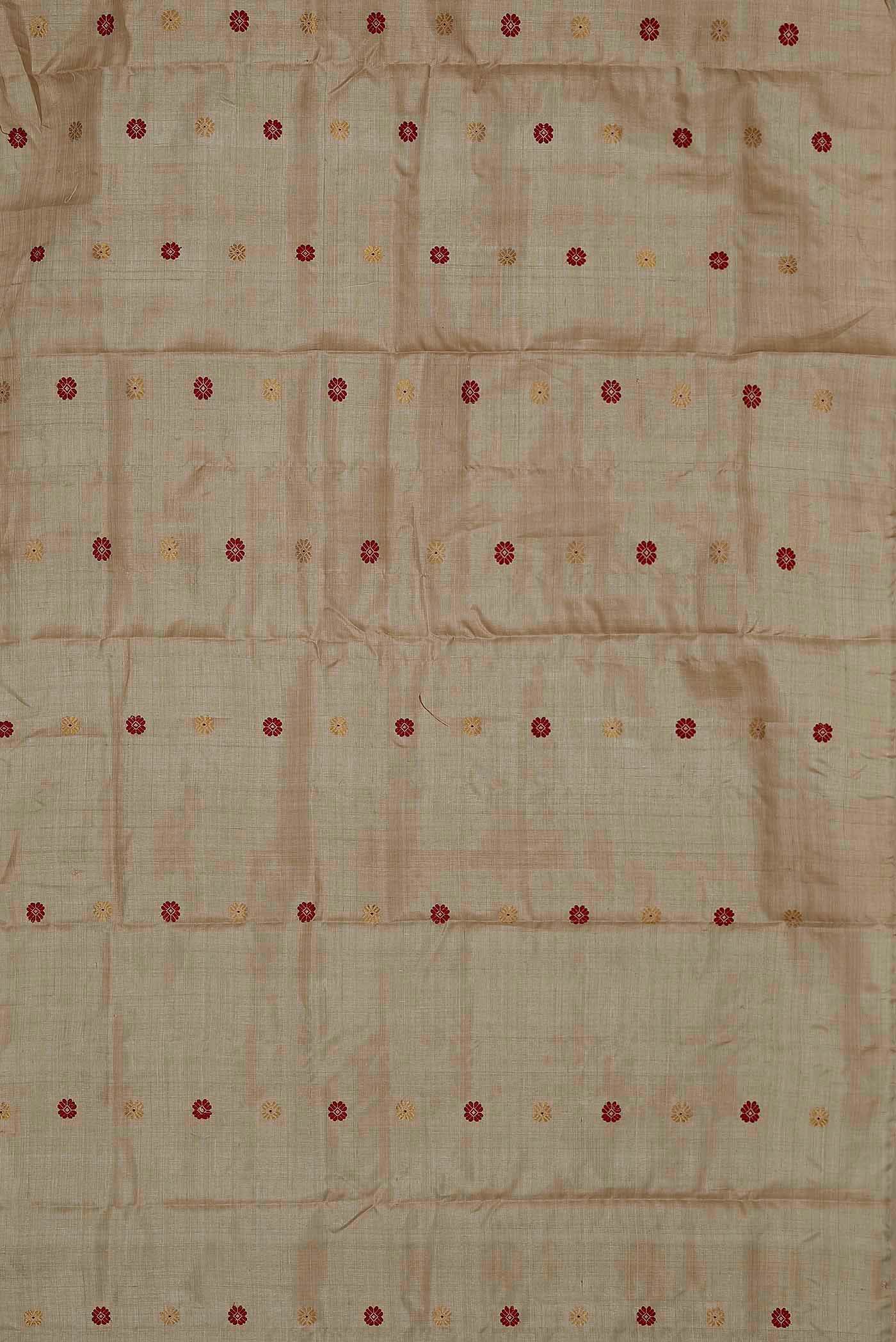 Beige Assam Silk Saree