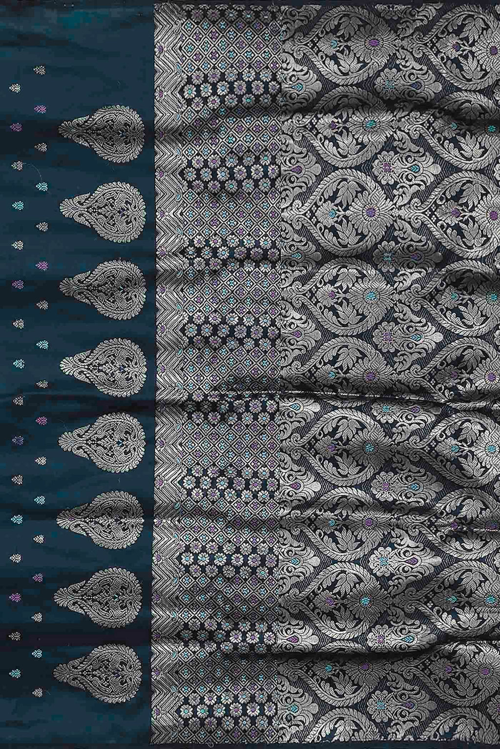 Blue Assam Silk Saree