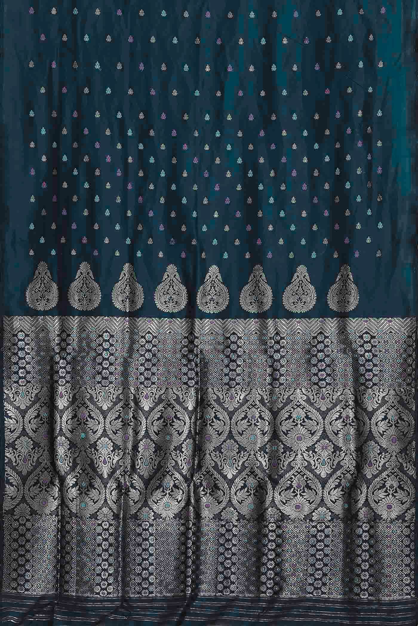 Blue Assam Silk Saree