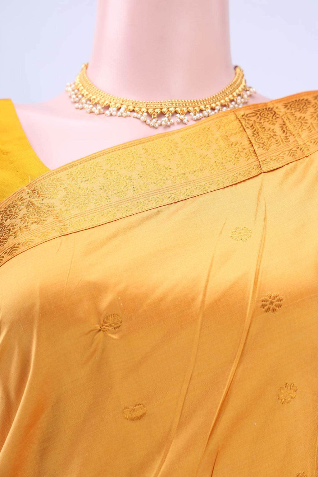 Yellow Assam Silk Saree