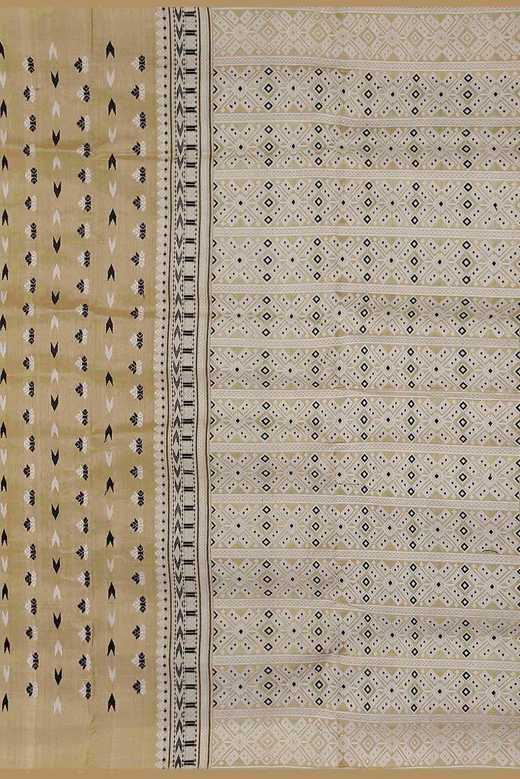 Beige Assam Silk Saree