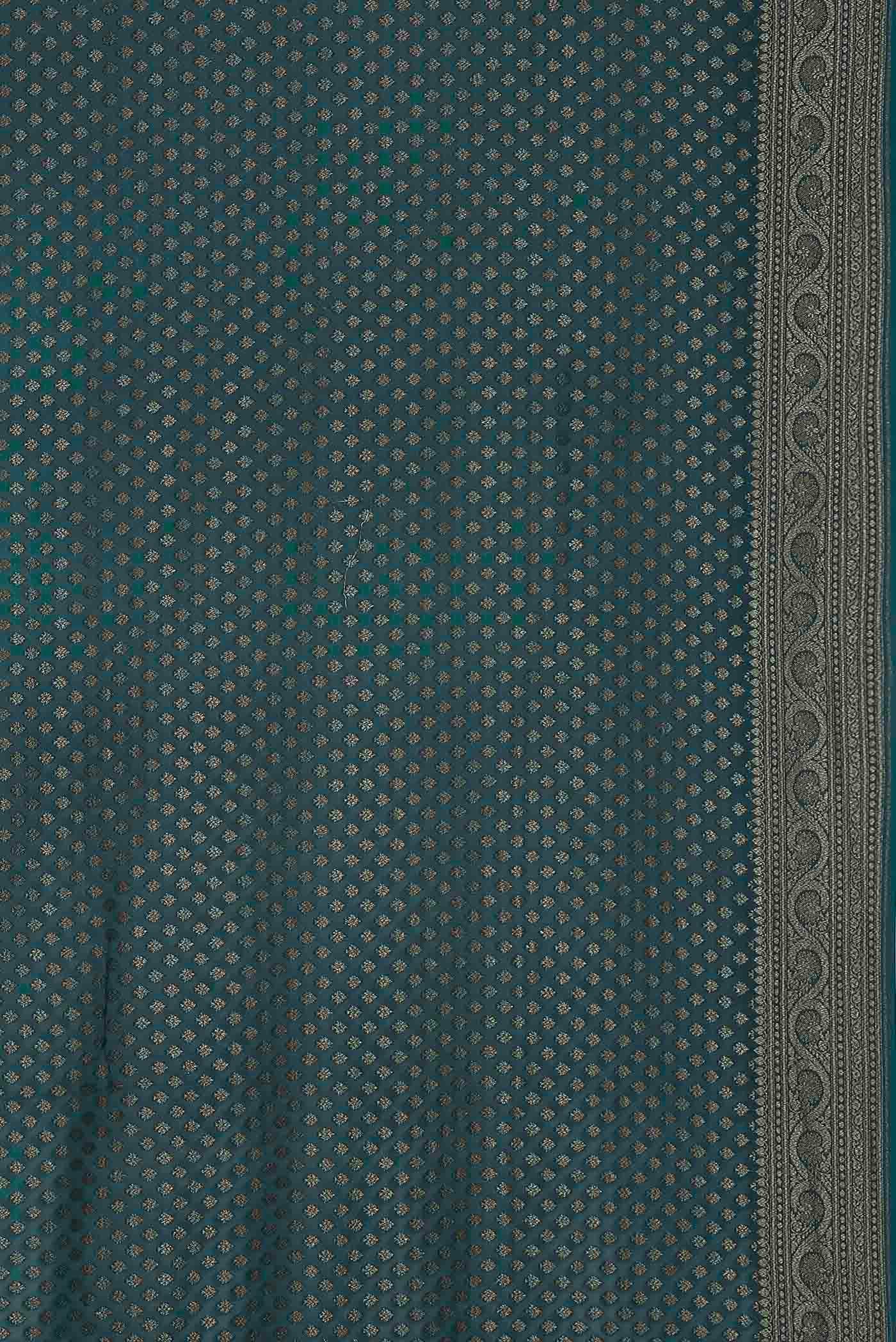 Blue Banarasi Georgette Saree
