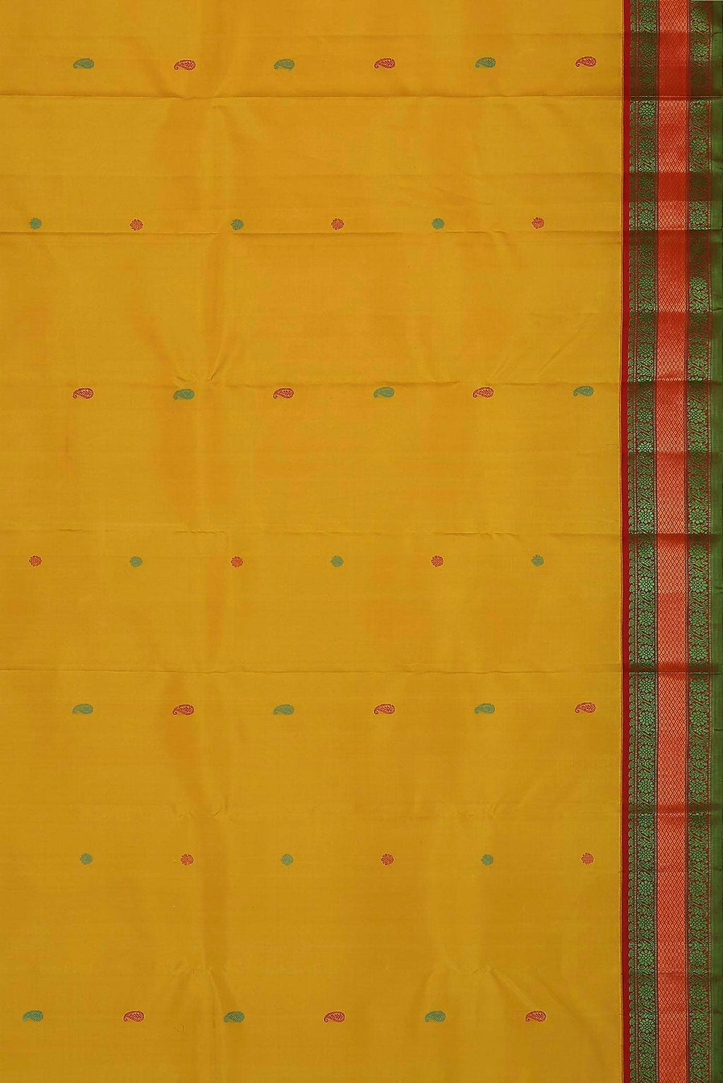 Yellow Kanchipuram Silk Saree