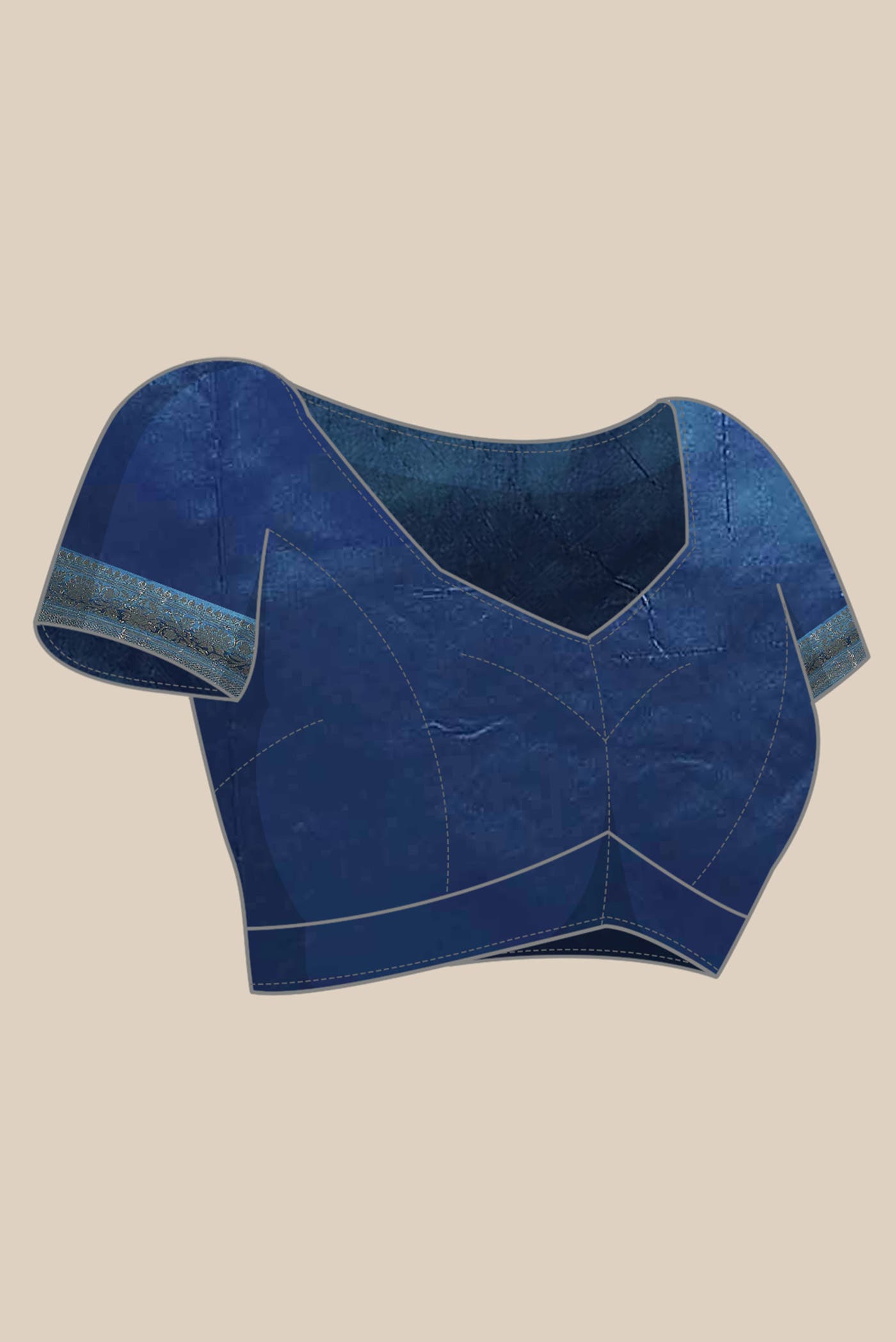 Blue Banarasi Katan Silk Saree