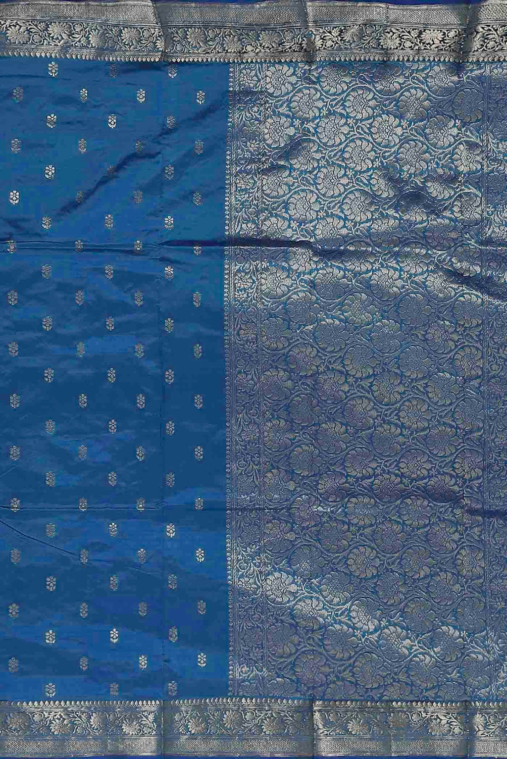 Blue Banarasi Katan Silk Saree