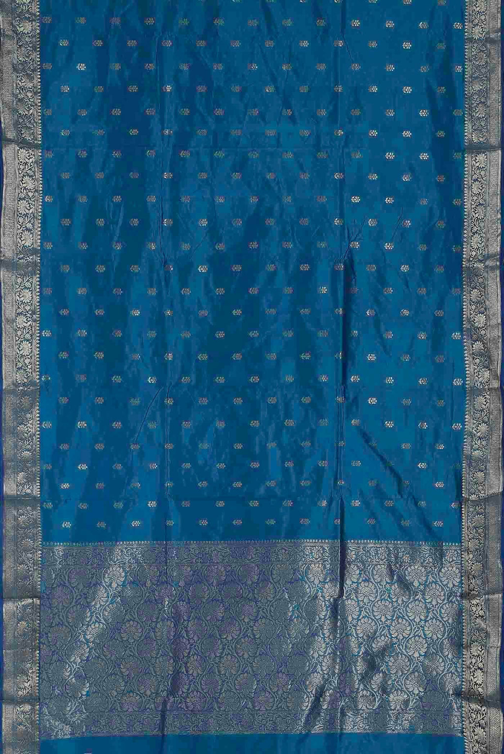 Blue Banarasi Katan Silk Saree