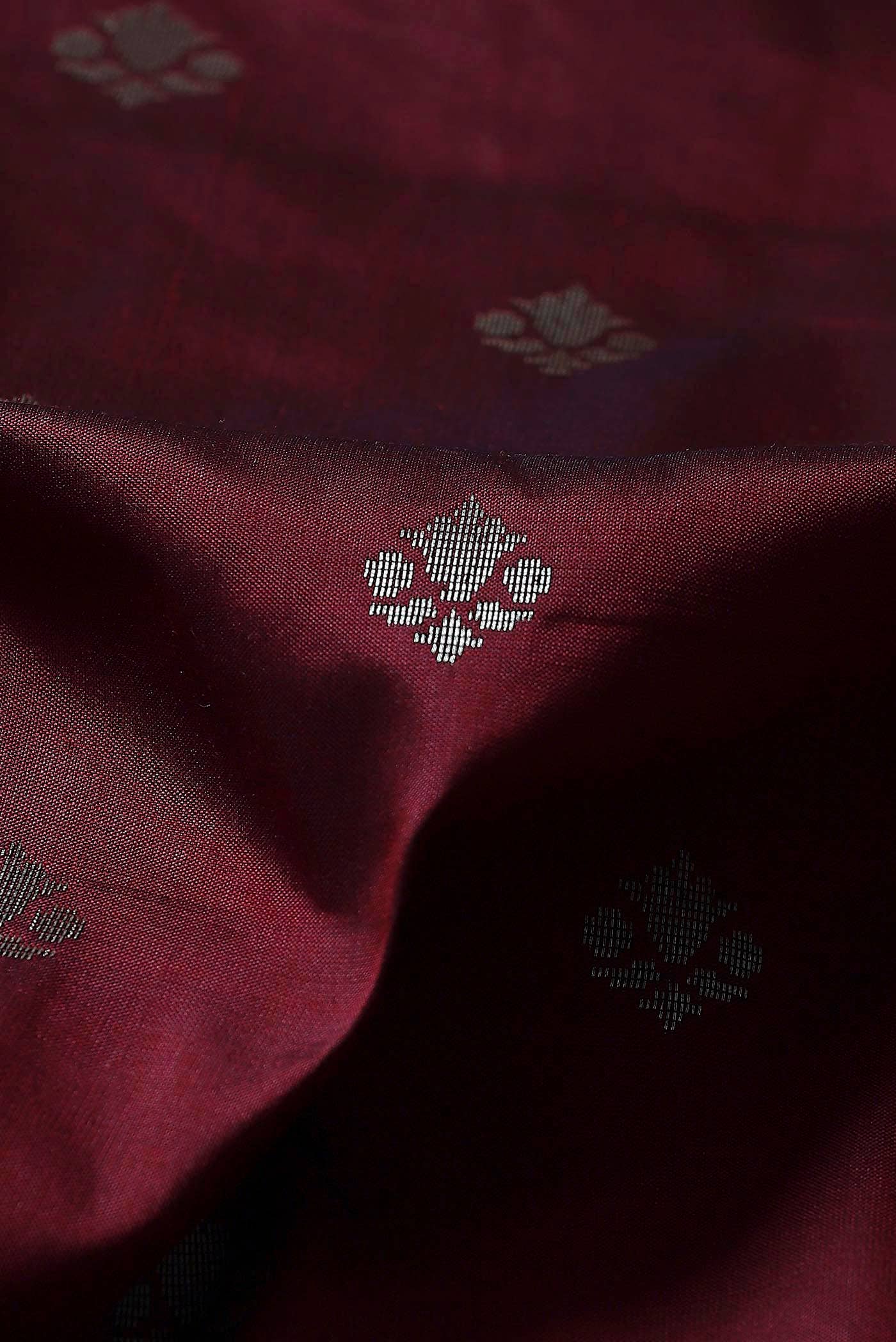 Maroon Banarasi Katan Silk Saree